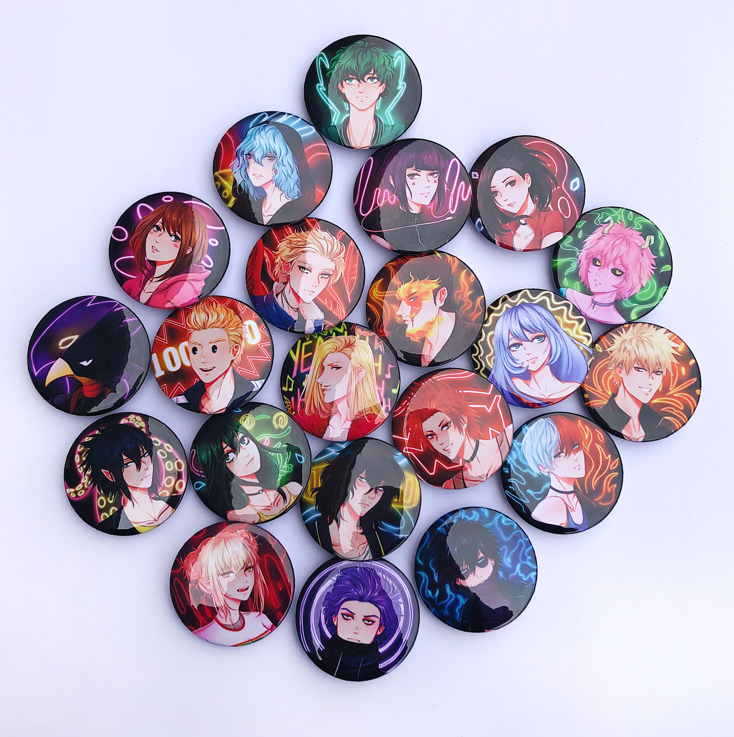 BUTTONS - Neon BNHA
