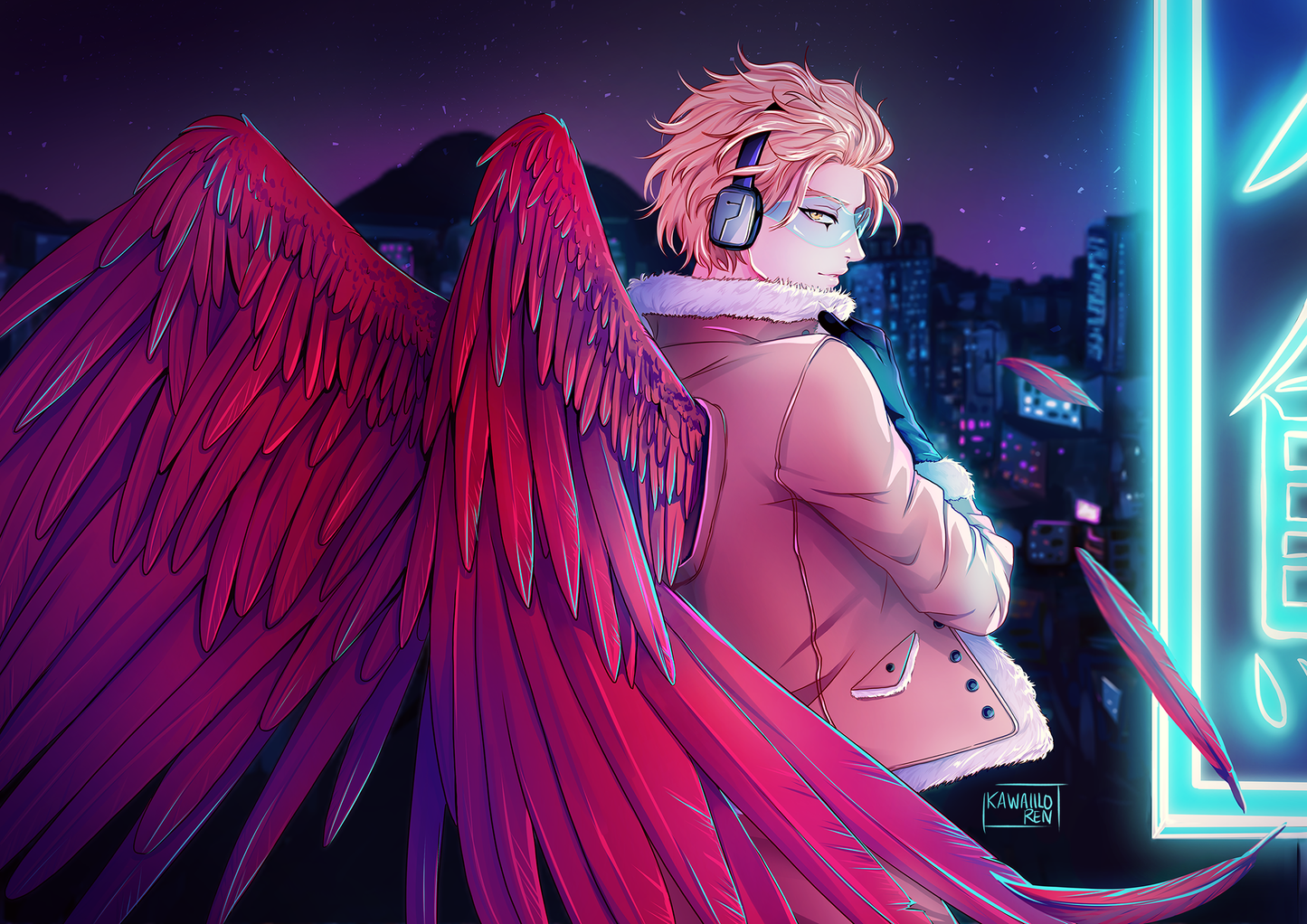 PRINT - Neon Night Hawks [BNHA]